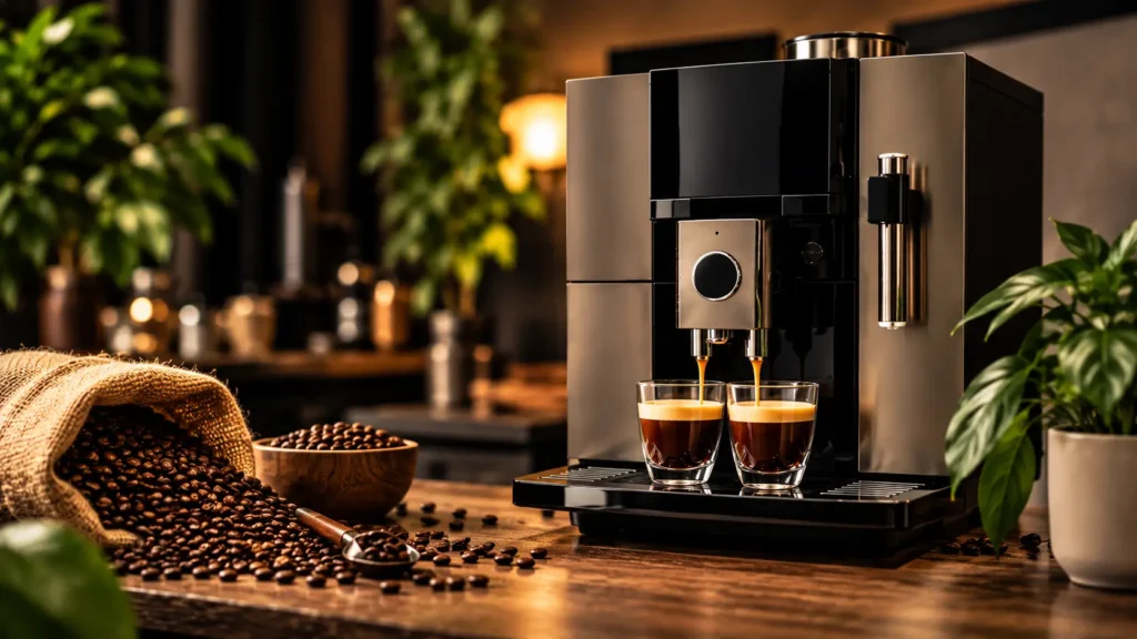 Jura koffiemachine zet twee espresso